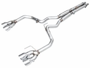 Ford Mustang Performance Exhaust - AWE Tuning - Track Edition Cat Back - Chrome Silver - 2024+ Ford Mustang Performance Exhaust - AWE Tuning - Track Edition Cat Back - Chrome Silver - 2024+